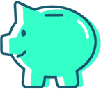 Icon zu den culah Funktionen, Sparschwein passend zum Thema Sparziele