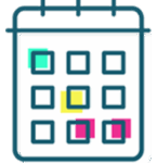 Icon zu den culah Funktionen, Kalender passend zum Thema Aufgaben