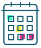 Icon zu den culah Funktionen, Kalender passend zum Thema Aufgaben